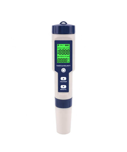 Комбінований вологозахищений TDS/рН/ЄС/Salinity/Temp метр EZ9909 з термометром, змінним електродом, АТС