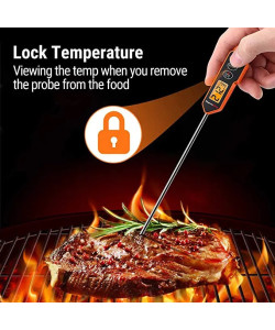 Термометр для м'яса ThermoPro TP-15H (від -50 до 300 ºC) зі щупом з нержавіючої сталі водонепроникний корпус