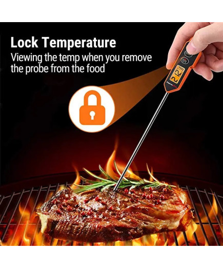 Термометр для м'яса ThermoPro TP-15H (від -50 до 300 ºC) зі щупом з нержавіючої сталі водонепроникний корпус