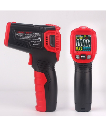 Пірометр Habotest HT650A (IR: -50 ... +380 °C) D:S: 12:1; EMS: 0.10-1.00