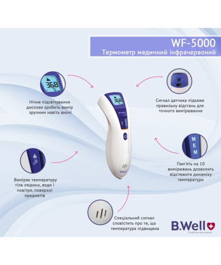 Термометр медичний інфрачервоний WF-5000