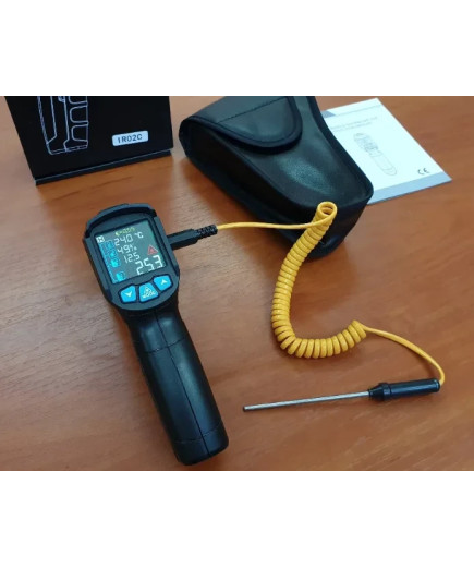 Пірометр MESTEK IR02C (від -50 º c до 800ºC; 0-100%RH; від -10 C до 60 C) 1080 °C) D:S: 12:1; EMS: 0.10-1.00