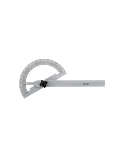 Транспортир ZIIU 20010 (80*120) з подвійною шкалою і поворотною лінійкою
