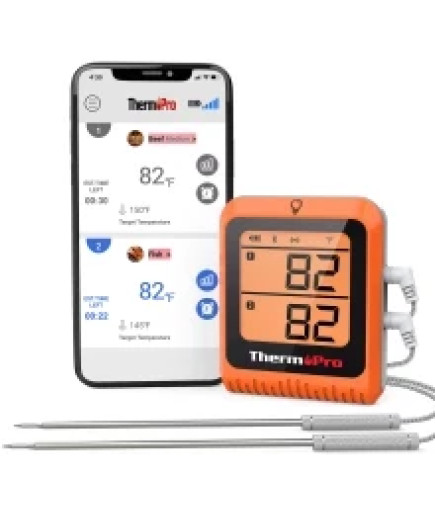 Bluetooth-термометр для м'яса ThermoPro TP-25H2 з подвійним зондом (150 метрів) Bluetooth 5.0