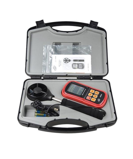 Анемометр Benetech GM8909 (0.3-45m/s; 0-45ºC; 0-999900m3/min) з телескопічною ручкою