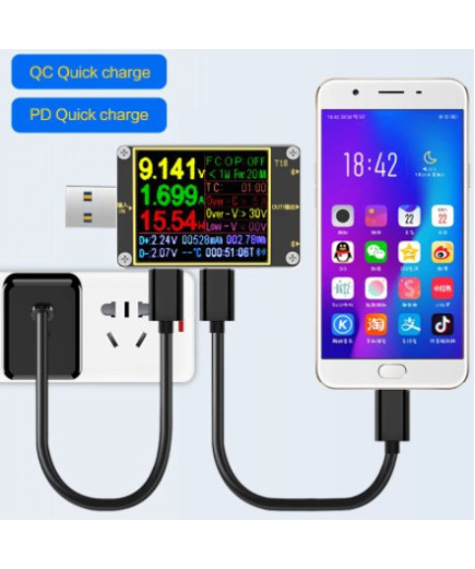 USB тестер Т18 + навантажувальний резистор 1А/2А