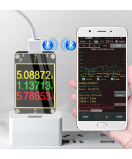 USB тестер Т18 + навантажувальний резистор 1А/2А