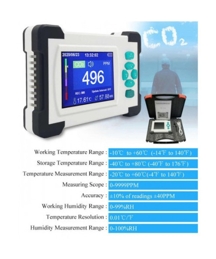 Детектор СО2 Xeast Jd-112 (СО2, RH%,°C) з датчиком NDIR