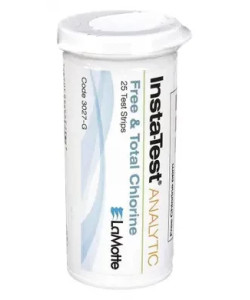 Тестові смужки на вільний і загальний хлор у воді LaMotte INSTA-TEST FREE & TOTAL CHLORINE TEST STRIPS (25 шт.
