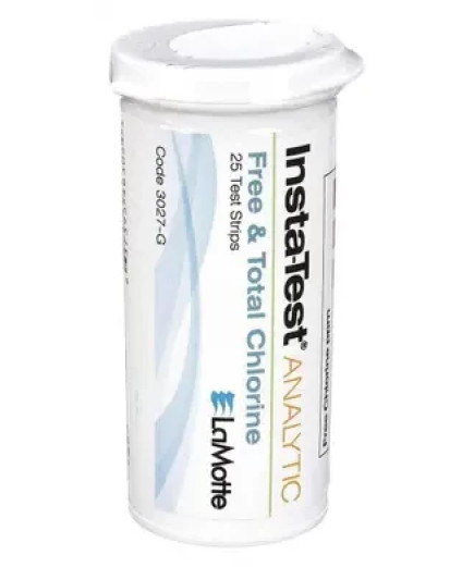 Тестові смужки на вільний і загальний хлор у воді LaMotte INSTA-TEST FREE & TOTAL CHLORINE TEST STRIPS (25 шт.