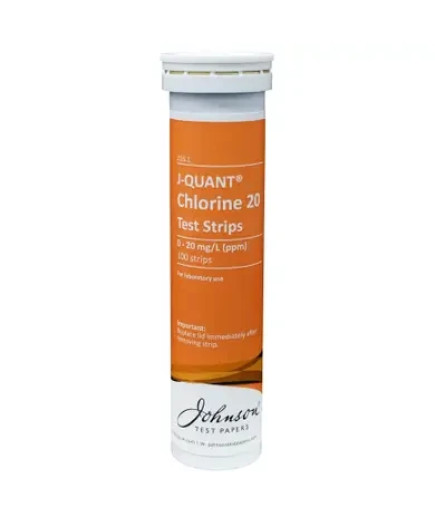 Тестові смужки на хлор до 20 ppm JTP J-QUANT Chlorine 20 (100 шт)