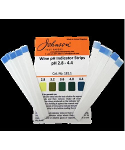 Індикаторні смужки на pH вина 2.8-4.4 JTP Wine pH Indicator Strips