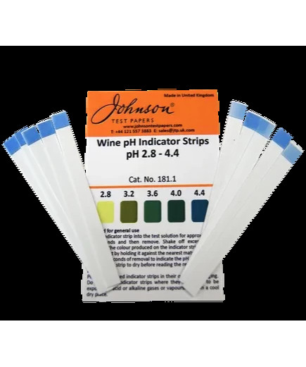 Індикаторні смужки на pH вина 2.8-4.4 JTP Wine pH Indicator Strips