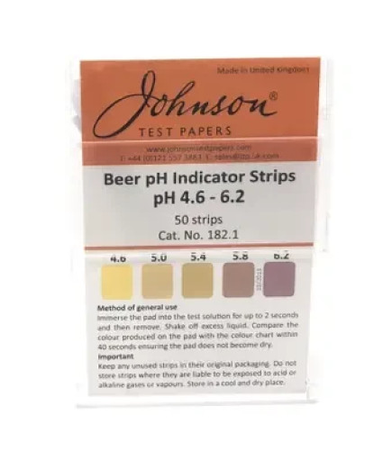 Індикаторні смужки на pH пива 4.6-6.2 JTP Beer pH Indicator Strips (50 шт.)