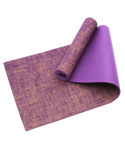 Килимок для йоги та фітнесу Jute 5мм violet