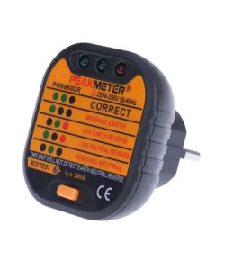 Тестер для розеток з функцією перевірки УЗО (30 мА) Peakmeter PM6860DR