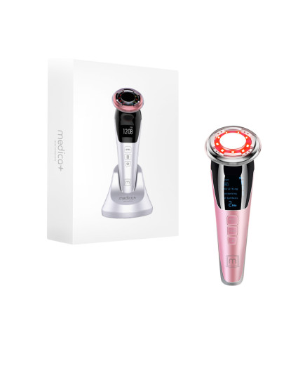 МИКРОТОКОВЫЙ RF-ЛІФТИНГ МАСАЖЕР ДЛЯ ОБЛИЧЧЯ MEDICA+ SKIN LIFTING 7.0 PINK ЯПОНІЯ (EMS+LED)