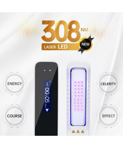 Дермалайт BU-10 UVB LED 308 nm для лікування захворювань шкіри, з гребенем, з вбудованим таймером