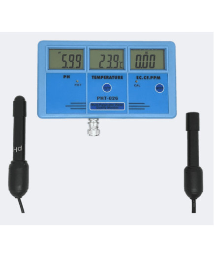 Стаціонарний комбінований монітор РН-026 pH, EC, CF, TDS, Temp — monitor