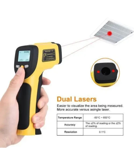 Пірометр Xintest HT-817 (-50...+650 °C, 12:1, 0,1-1,0)