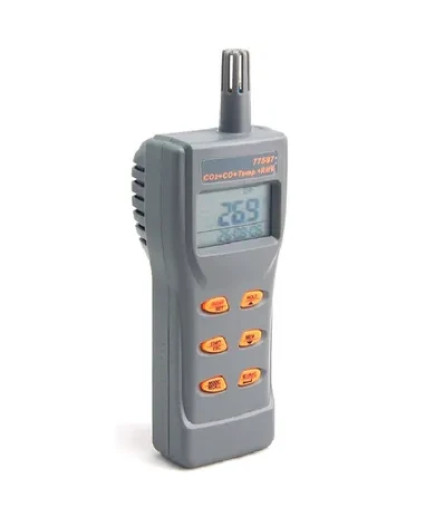 Портативний газовий аналізатор/термогігрометр (СО2,СО, RH, T) USB AZ-77597