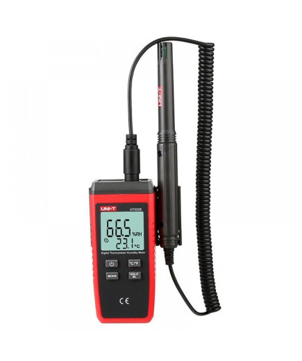 Цифровий термогігрометр UNI-T UT333S (RH: 0-100%; T: -10...+60 C) з виносним датчиком