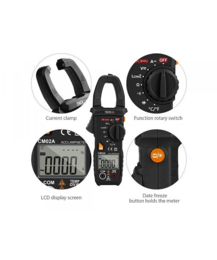 Струмовимірювальні кліщі TACKLIFE CM02A (AC) з функцією LowZ і термопарою