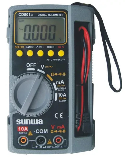 Мультиметр цифровий SUNWA CD801a (600В, 10A, 40МОм)