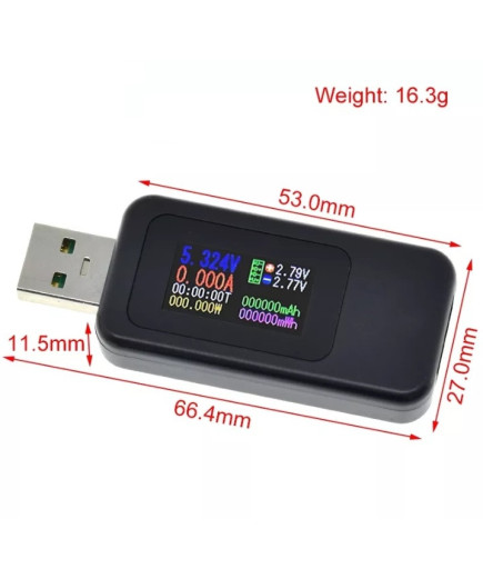 USB-тестер KWS-MX18 (тестер потужності USB зарядок)