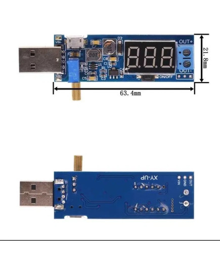 USB-перетворювач XY-UP з вольтметром DC-DC 1.2-24V