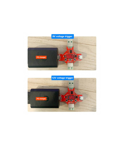 QC2.0/3.0 + PD 2.0/3.0 Тригер 5 V 9 V 12 V 15 V 20 V 2 в 1 USB Trigger PQ30 Tester Led