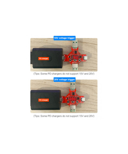 QC2.0/3.0 + PD 2.0/3.0 Тригер 5 V 9 V 12 V 15 V 20 V 2 в 1 USB Trigger PQ30 Tester Led