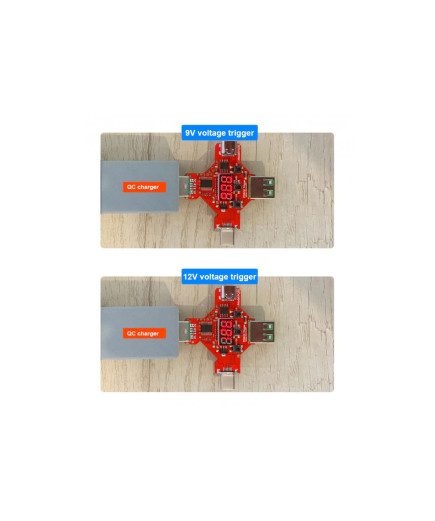 QC2.0/3.0 + PD 2.0/3.0 Тригер 5 V 9 V 12 V 15 V 20 V 2 в 1 USB Trigger PQ30 Tester Led