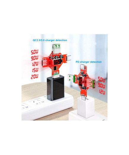 QC2.0/3.0 + PD 2.0/3.0 Тригер 5 V 9 V 12 V 15 V 20 V 2 в 1 USB Trigger PQ30 Tester Led