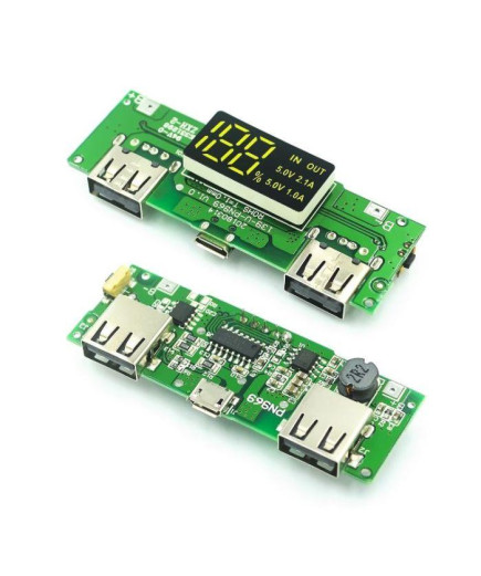 Плата контролер H969-U V2.0 для powerbank з led-дисплеєм, USB, 5 В, 2 А