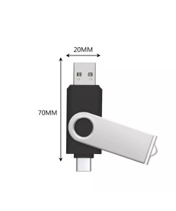 USB накопичувач 2.0 на 64 ГБ з USB та Type-C