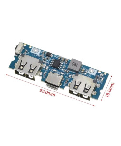 Плата контролер LX-LBU2C для POWER BANK, USB, MICRO/TYPE-C USB 5В, 2,4А