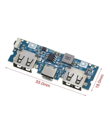 Плата контролер LX-LBU2C для POWER BANK, USB, MICRO/TYPE-C USB 5В, 2,4А