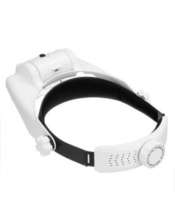 Налобна бінокулярна лупа Magnifier MG81000SC (1,5х-11,5х) з LED-підсвіткою й акумулятором