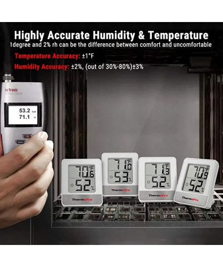 Термогігрометр ThermoPro TP49-W (-30..+60 °C; 10%...99%) білий