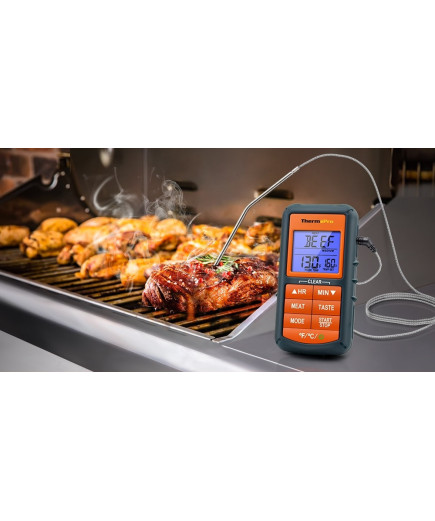 Термометр кухонний ThermoPro TP-06B (від -10 до +300 °C) з виносним датчиком. Прогумований корпус