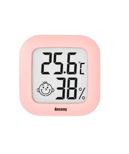 Цифровий термогігрометр CX-0726 (від -50 до +70 °C; від 0 до 99%), рожевий