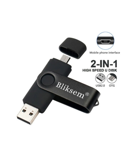 Флешка USB накопичувач 2.0 Bliksem 64 Гб c OTG USB и Type-C