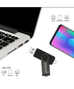 Флешка USB накопичувач 2.0 Bliksem 64 Гб c OTG USB и Type-C