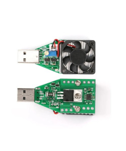 USB навантаження (0,15-3,00А; 15 Вт; 3,7-13В) з кулером і радіатором