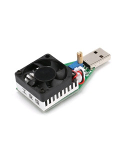 USB навантаження (0,15-3,00А; 15 Вт; 3,7-13В) з кулером і радіатором