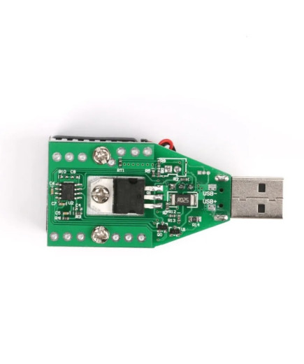 USB навантаження (0,15-3,00А; 15 Вт; 3,7-13В) з кулером і радіатором