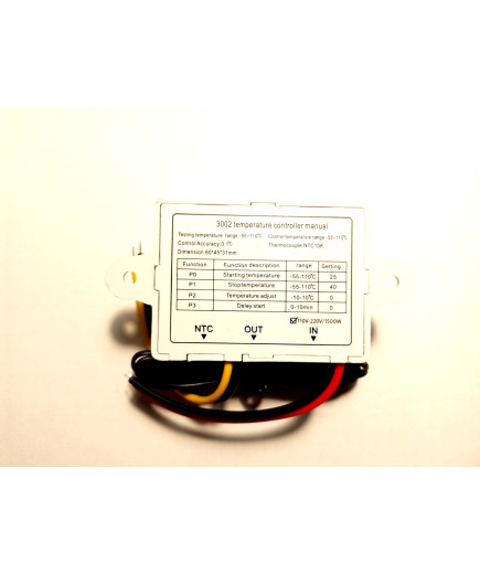 Терморегулятор XH-W3002 220 V (від -55 °C до +110 °C)