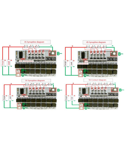 Плата захисту акумулятора BMS для Li-Ion з балансуванням 5S 21V 100A