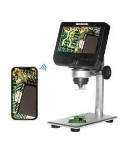 Цифровий мікроскоп з Wifi (1-1000X, 4.3 дюйми, 2MP, USB, Android, iOS) WALCOM I-317
